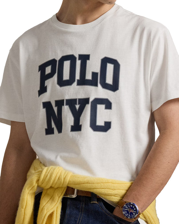 Polo Ralph Lauren Men's Classic Fit Jersey Graphic T-Shirt White