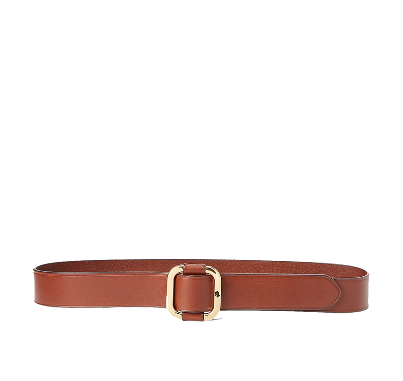 Polo Ralph Lauren Women's Slide-Buckle Leather Belt Cuoio
