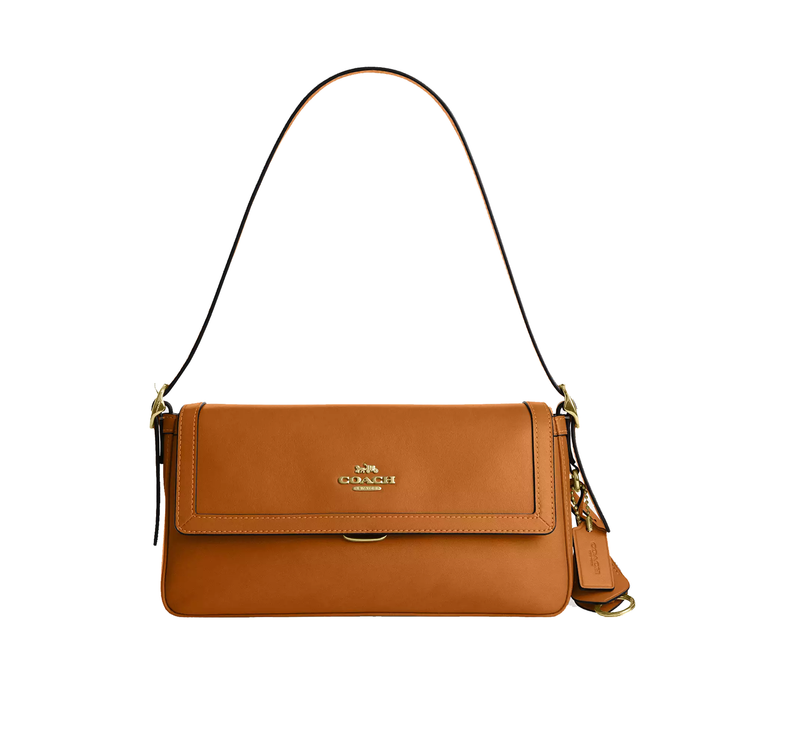 Coach Women's Etta Small Flap Shoulder Bag Gold/Brown