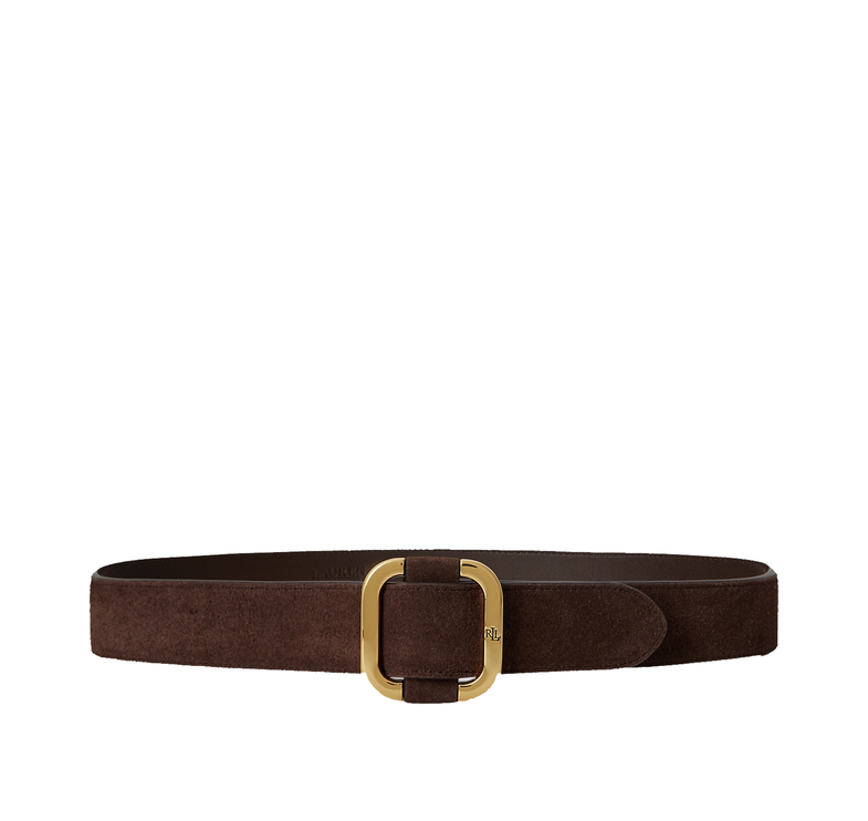 Polo Ralph Lauren Women's Slide-Buckle Suede Belt Chestnut Brown