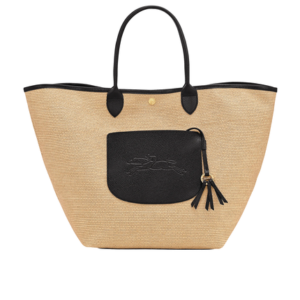 Longchamp Women's Le Pliage Collection L Basket Bag Canvas Black