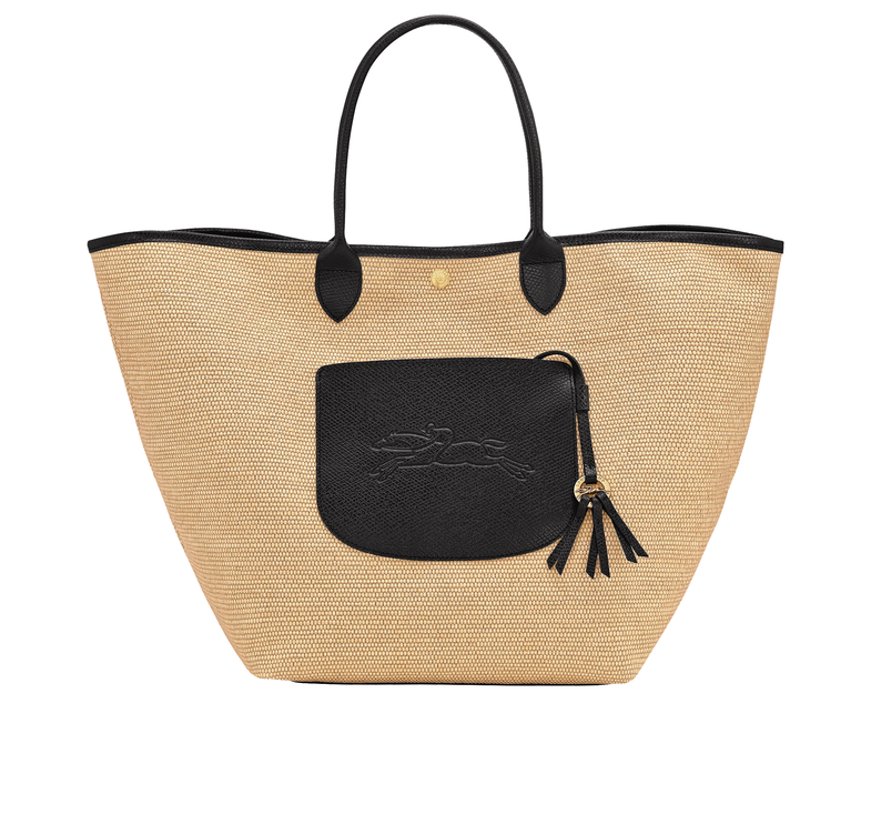 Longchamp Women's Le Pliage Collection L Basket Bag Canvas Black