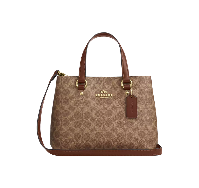 Coach Women's Station Carryall Bag In Signature Canvas Gold/Tan/Brown