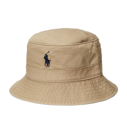 Polo Ralph Lauren Unisex Cotton Chino Bucket Hat Cafe Tan