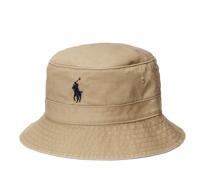 Polo Ralph Lauren Unisex Cotton Chino Bucket Hat Cafe Tan