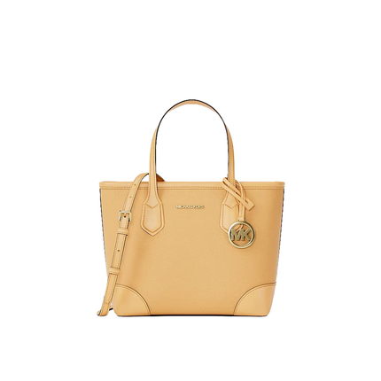 Michael Kors Women's Eva Extra-Small Leather Convertible Tote Bag Honeywheat/Gold