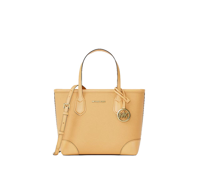 Michael Kors Women's Eva Extra-Small Leather Convertible Tote Bag Honeywheat/Gold