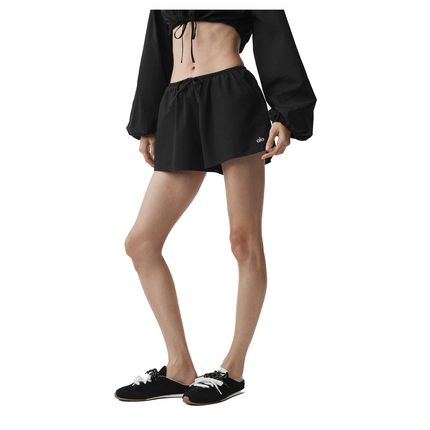 alo Women's Cotton High-Waist Real Deal Short Black