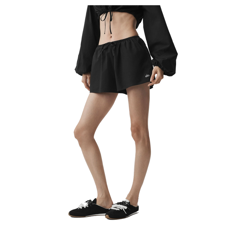 alo Women's Cotton High-Waist Real Deal Short Black