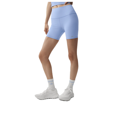alo Women's 5" Airbrush High-Waist Biker Short Light Provence Blue