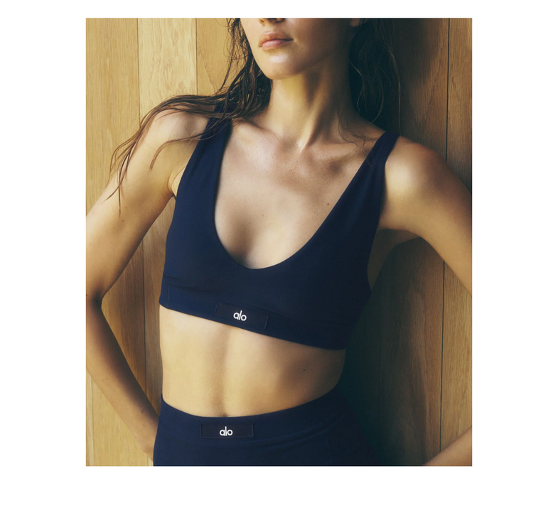 alo Women's Alosoft Sincere Bra Navy