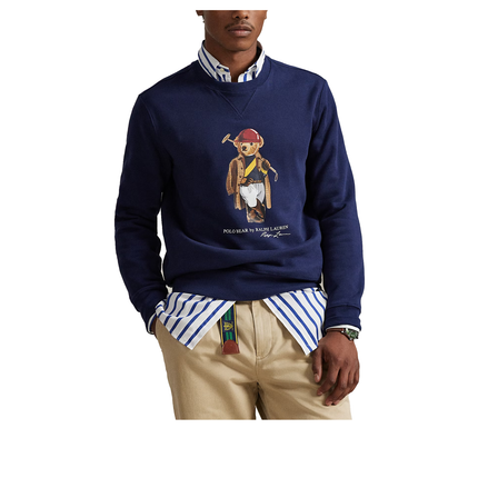 Polo Ralph Lauren Men's Polo Bear Fleece Sweatshirt Newport Navy Society Bear