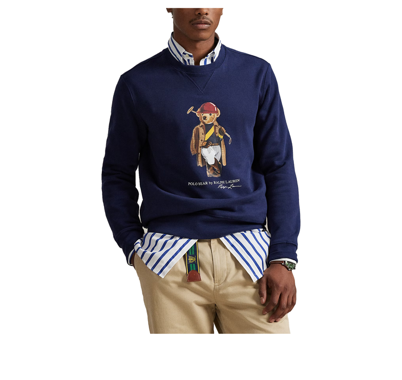 Polo Ralph Lauren Men's Polo Bear Fleece Sweatshirt Newport Navy Society Bear