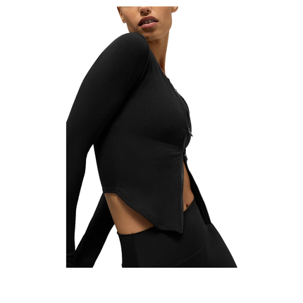 alo Women's Ribbed Stardust Long Sleeve - Black