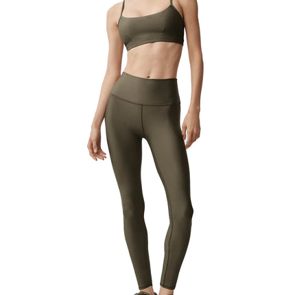 alo Women's Airlift Intrigue Bra Olive Tree