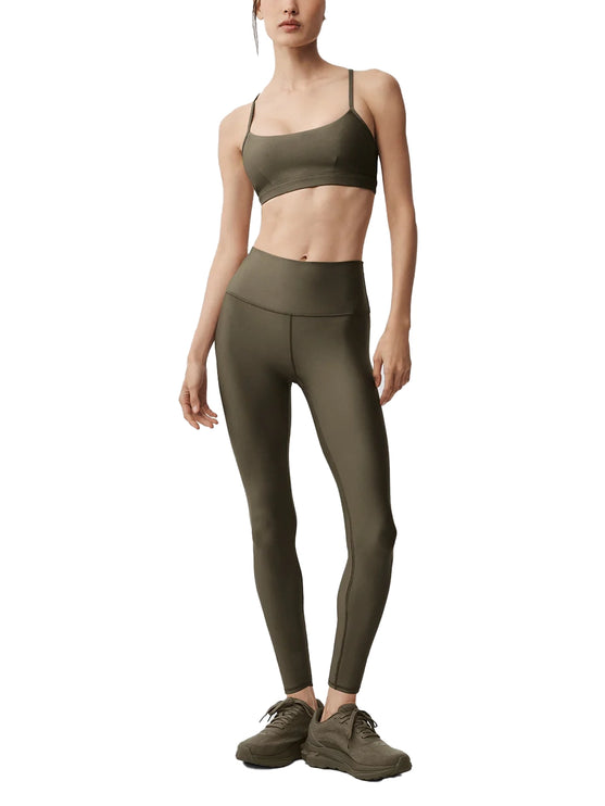 alo Women's Airlift Intrigue Bra Olive Tree