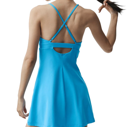 alo Women's Airbrush Splendor Dress Azure Blue