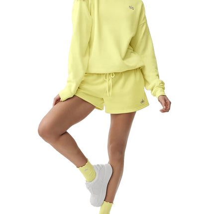 alo Women's Accolade Crew Neck Pullover Sunshine