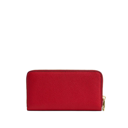 Coach Women's Long Zip Around Wallet Gold/Bright Cardinal