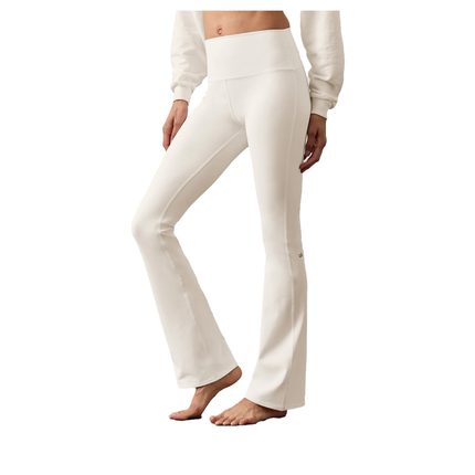 alo Women's Airbrush High-Waist Bootcut Legging Ivory