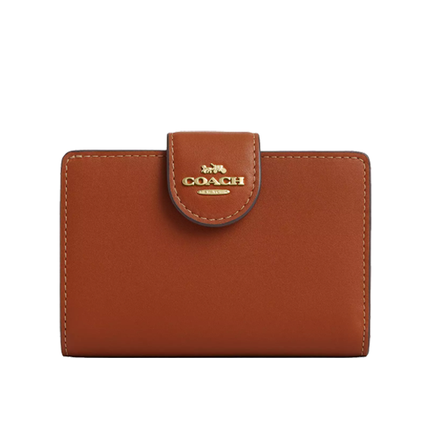 Coach Women's Medium Corner Zip Wallet Gold/Tan