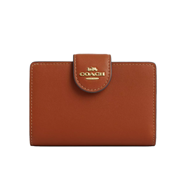 Coach Women's Medium Corner Zip Wallet Gold/Tan