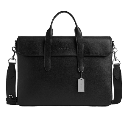 Coach Unisex Sullivan Portfolio Brief Silver/Black