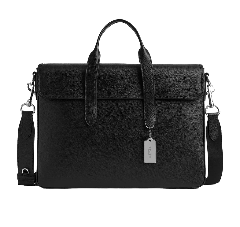 Coach Unisex Sullivan Portfolio Brief Silver/Black