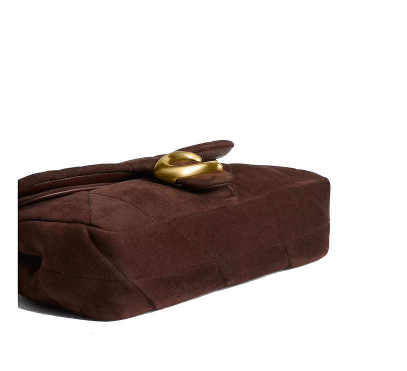 Coach Women's Tabby Shoulder Bag 26 With Quilting Brass/Dark Chocolate