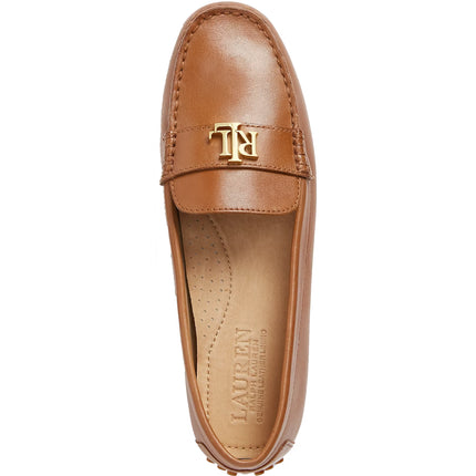 Polo Ralph Lauren Women's Barnsbury Nappa Leather Driver Deep Saddle Tan