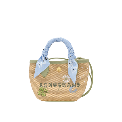 Longchamp Women's Le Pliage Collection XS Basket Bag Canvas Almond Green