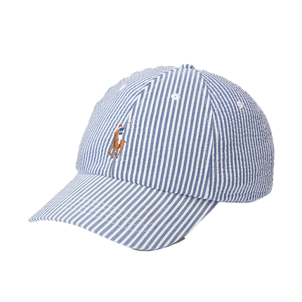 Polo Ralph Lauren Unisex Seersucker Ball Cap Cruise Royal Seersucker