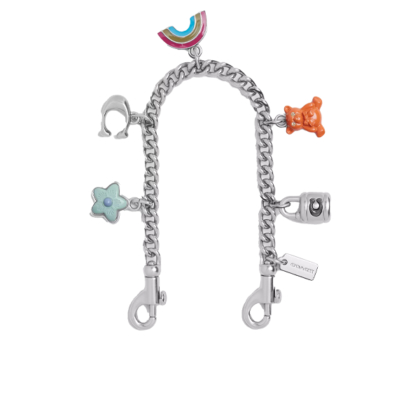 Coach Women's Silver Swagger Chain With Charms Silver/Silver