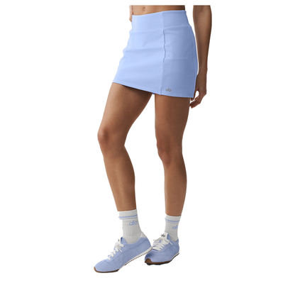 alo Women's Airbrush High-Waist Good Form Tennis Skirt Light Provence Blue