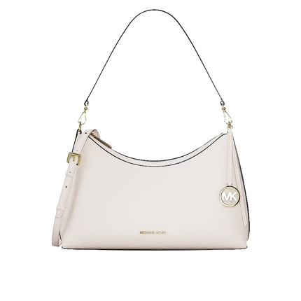 Michael Kors Women's Sammy Medium Pebbled Leather Convertible Shoulder Bag Light Cream/Gold