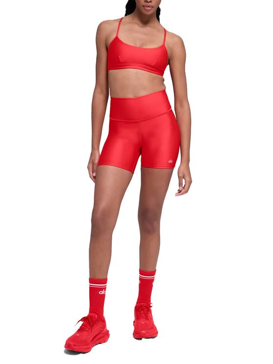 alo Women's Airlift Intrigue Bra Bright Red