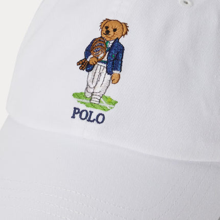 Polo Ralph Lauren Unisex Wimbledon Polo Bear Twill Cap White