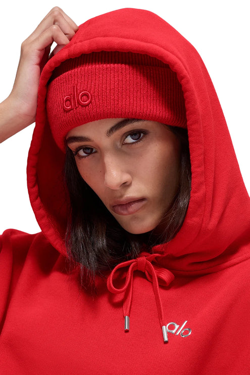 alo Unisex Notable Beanie Bright Red