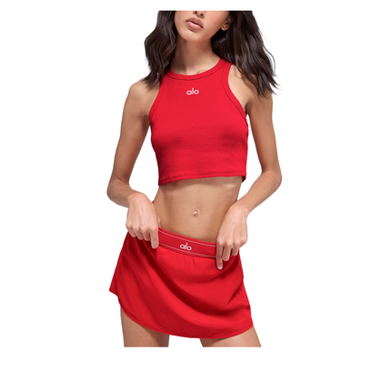 alo Women's Aspire Tank Bright Red/White