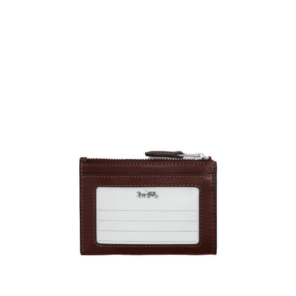 Coach Women's Mini Skinny Id Case Silver/Maple