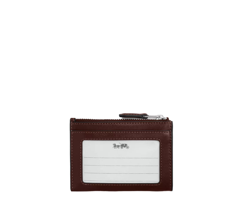 Coach Women's Mini Skinny Id Case Silver/Maple