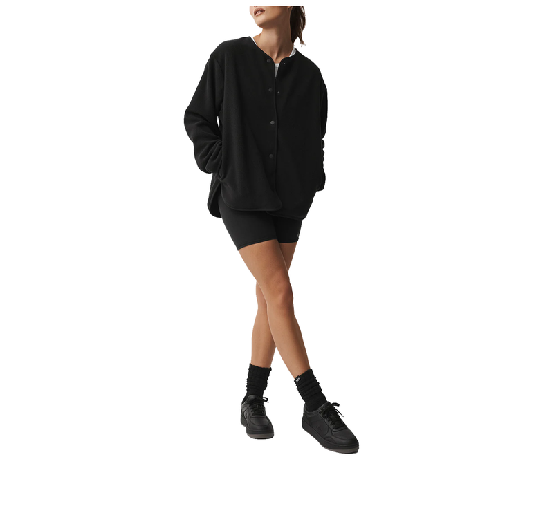 alo Women's Polar Fleece Take Note Jacket Black