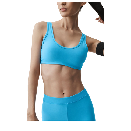 alo Women's Alosoft Center Stage Bra Azure Blue