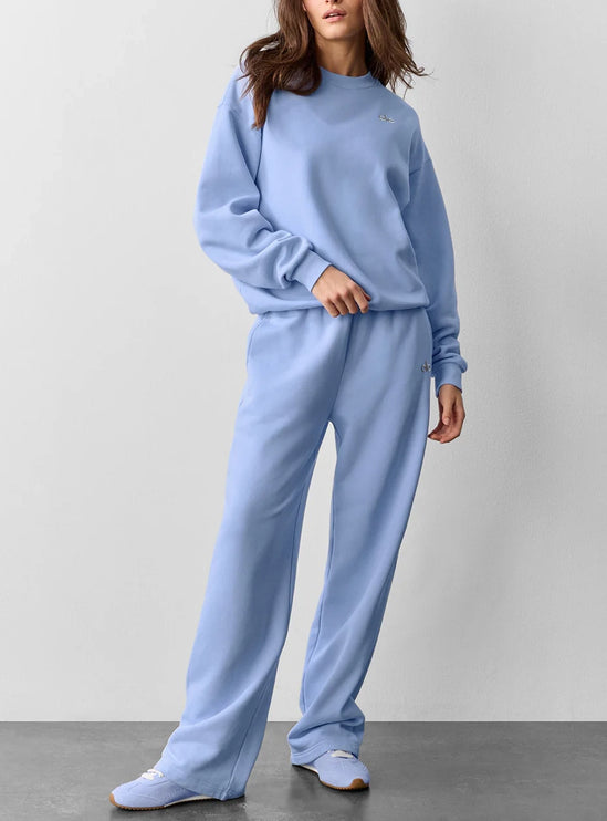 alo Women's Accolade Crew Neck Pullover Light Provence Blue