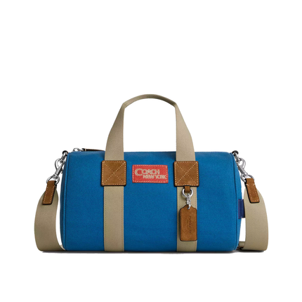 Coach Unisex Expedition Duffle Bag Silver/Blue Multi