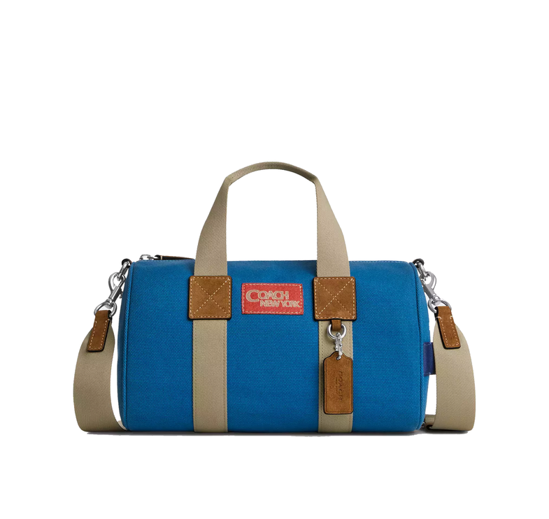 Coach Unisex Expedition Duffle Bag Silver/Blue Multi