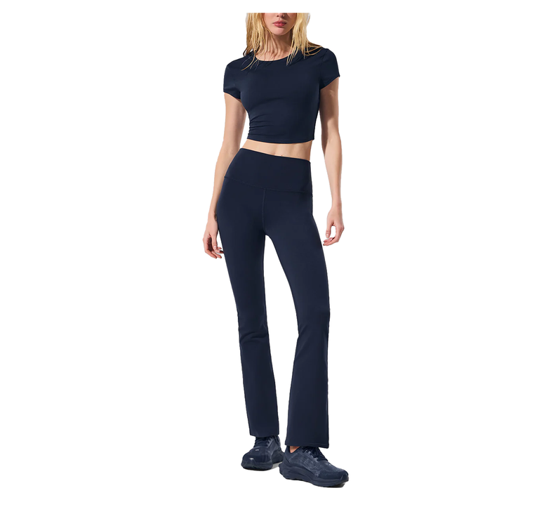 alo Women's Airbrush High-Waist 7/8 Bootcut Legging - Navy