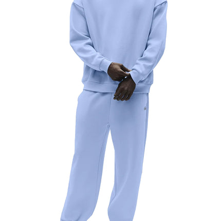 alo Men's Accolade Crew Neck Pullover Light Provence Blue