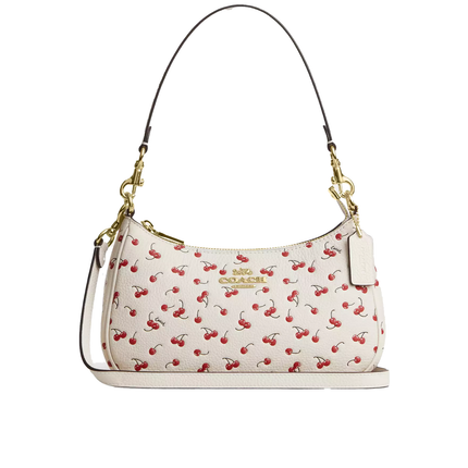 Coach Women's  Teri Shoulder Bag With Cherry Print Gold/Chalk Multi
