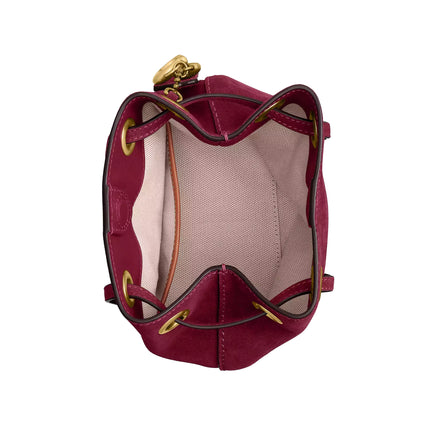 Coach Women's Jade Drawstring Bag Brass/Dark Fuchsia